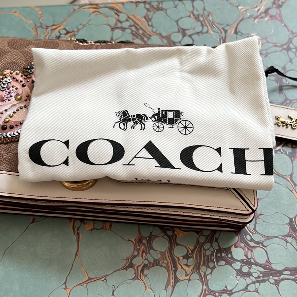 Coach Signature Rose Riley Cross-Body Bag - Picture 3 of 7